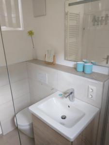 Koupelna v ubytování Appartement Hardenack