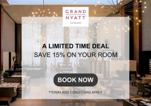 uma oferta de tempo limitado, poupe na sua reserva de quarto agora em Grand Hyatt Gurgaon em Gurgaon