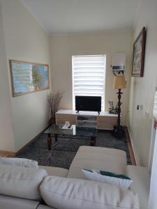 a living room with a couch and a tv at Costa Residence Funchal View in Funchal