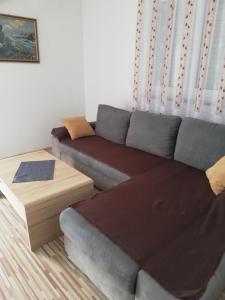 sala de estar con sofá y mesa de centro en Apartma Valbandon, en Fažana