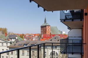 Výhľad na mesto Kołobrzeg alebo výhľad na mesto priamo z apartmánu
