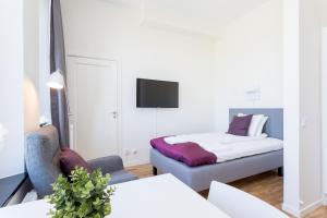 Letto o letti in una camera di ApartDirect Linköping Vasastaden