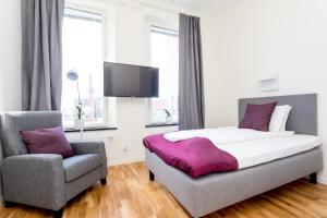 Letto o letti in una camera di ApartDirect Linköping Vasastaden