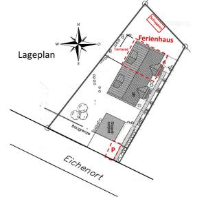 een kaart van Leipzig met een ster bij Ferienhaus Bendestorf vor den Toren Hamburgs in Bendestorf
