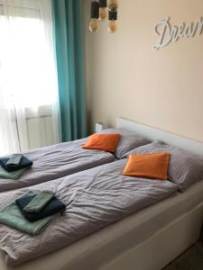 Posteľ alebo postele v izbe v ubytovaní Szeged Gyöngye