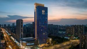 杭州景观或在酒店看到的城市景观