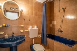 a bathroom with a sink and a toilet and a mirror at Villa Maxima Budva in Budva +201 photos