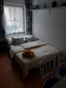 Postel nebo postele na pokoji v ubytování Apartmá U rybníčku