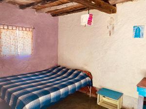 ein Schlafzimmer mit einem Bett in einem Zimmer in der Unterkunft Estación de sueños Casa de Silvia in San Rafael de las Torres