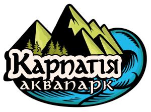 a logo for kappala akbarapa with mountains and a wave at Готель Карпатія in Mukacheve