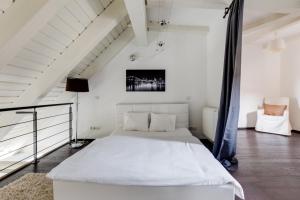 Posteľ alebo postele v izbe v ubytovaní Spacious stylish attic in the heart of the center - Karlovo