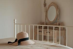 Ένα ή περισσότερα κρεβάτια σε δωμάτιο στο Lefka Apartment