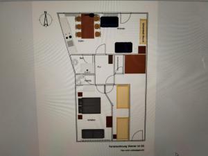 Půdorys ubytování Ferienwohnung Rhede No 1 im EG