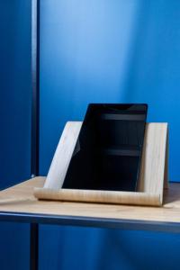 a tablet sitting on top of a table at Odit in Bruges