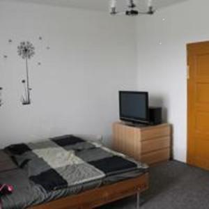 מיטה או מיטות בחדר ב-Apartman Ostrava Senov