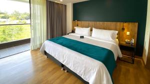 Hotel Lagoon客房内的一张或多张床位