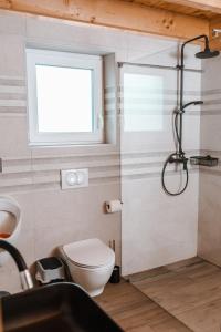 Koupelna v ubytování Apartmaji Gračner