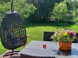 Zahrada ubytování Wellness Vejminek na farmě u koní