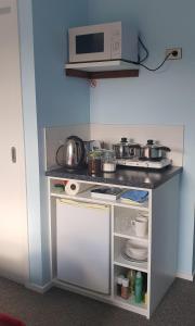 A kitchen or kitchenette at Mountain View Studios Glenorchy
