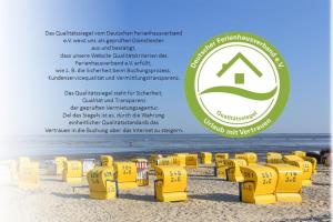 Ein Zertifikat, Auszeichnung, Logo oder anderes Dokument, das in der Unterkunft Haus "Jan am Strand" Appartement JAN002 ausgestellt ist