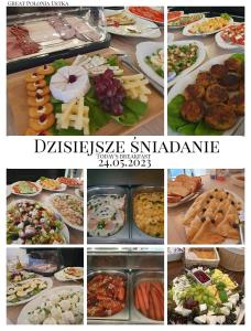 a collage of pictures of different types of food at Great Polonia Ustka in Ustka