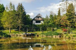 a house sitting on the side of a lake at Private Lake House Selce 