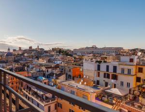 Uma vista geral de Roma ou a vista da cidade a partir do hotel