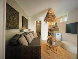 TV a/nebo společenská místnost v ubytování Amarienitas Suites