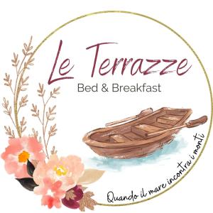 a watercolor painting of a boat and flowers at Le Terrazze 