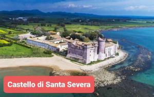 - un domaine sur la plage de Santa Severa dans l'établissement Casa al mare vicino Roma, à Cerveteri