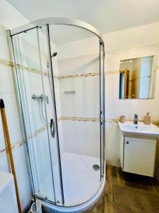 Vannituba majutusasutuses Apartmány v ráji (Českém)