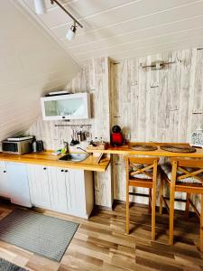 Köök või kööginurk majutusasutuses Apartmány v ráji (Českém)