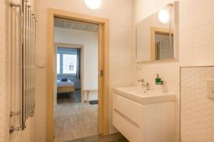 Koupelna v ubytování Apartmány Pstruží AP19