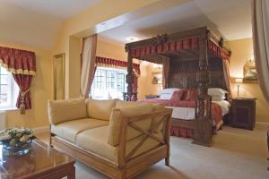 A seating area at East House 