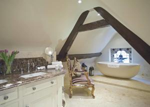 A bathroom at East House 