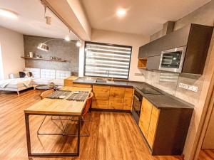 Kuchyň nebo kuchyňský kout v ubytování Vantisch Apartment