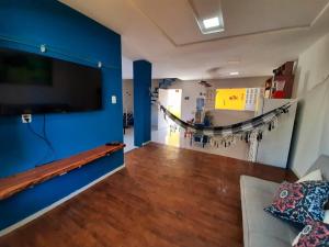 Μια τηλεόραση ή/και κέντρο ψυχαγωγίας στο Porto de Galinhas, Maracaipe, piscina, mar a 130m