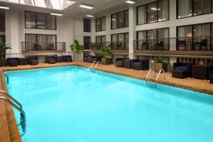 a large swimming pool in a hotel lobby at Hyatt Regency Minneapolis in Minneapolis
