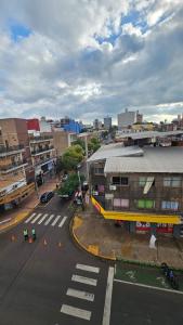 an overhead view of a city street with a building at Departamento San Lorenzo in Posadas