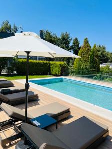 The swimming pool at or close to Eden apartments Paliouri- Concordia apartment