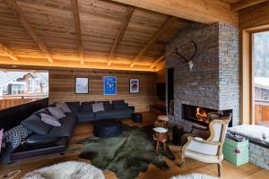 Posezení v ubytování Riffelalp Lodge