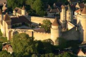 a large castle in a town with trees at MAISON & JARDIN PRIVÉ CENTRE VILLE in Fontainebleau