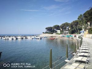 a marina with a bunch of boats in the water at Castiglioncello Suite in Castiglioncello