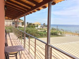 a balcony with a view of the ocean at Seaview in Agios Georgios