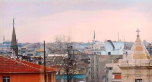 Nespecifikovaný výhled na destinaci Istanbul nebo výhled na město při pohledu z hotelu