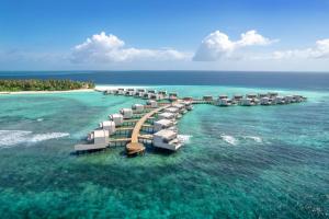 an aerial view of a resort in the ocean at Alila Kothaifaru Maldives 