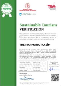 a permit for the manarma tikkaarmaarmaarmacompany with a screenshot at The Marmara Taksim in Istanbul
