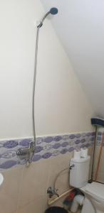 łazienka z toaletą z lampką nad nią w obiekcie APARTAMENTOS NASSIRi w mieście Al-Ujun