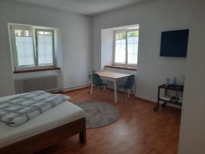 Postel nebo postele na pokoji v ubytování Altes Vogtshaus