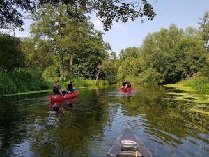 a group of people in kayaks on a river at Appartement spacieux hyper centre ville proximité immédiate Cathédrale, Musée de Picardie, Coliseum in Amiens